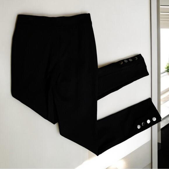 NEW Cache Ponte Knit Equestrian Riding Leggings Snap Ankle Length Black NWOT - Picture 3 of 14